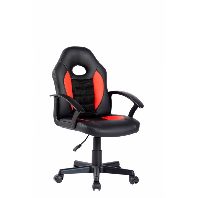 Кресло детское компьютерное CHAIRMAN CH111 экокожа, черно-красный главное фото