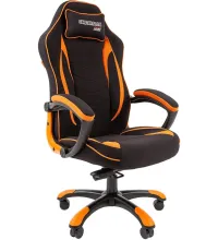 Игровое кресло Chairman Драйв 28 Россия текстиль черно-оранжевый