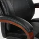 Кресло руководителя PREMIUM Magnum EX-701, дерево, рециклированная кожа, черное. Фото товара с разных ракурсов.
