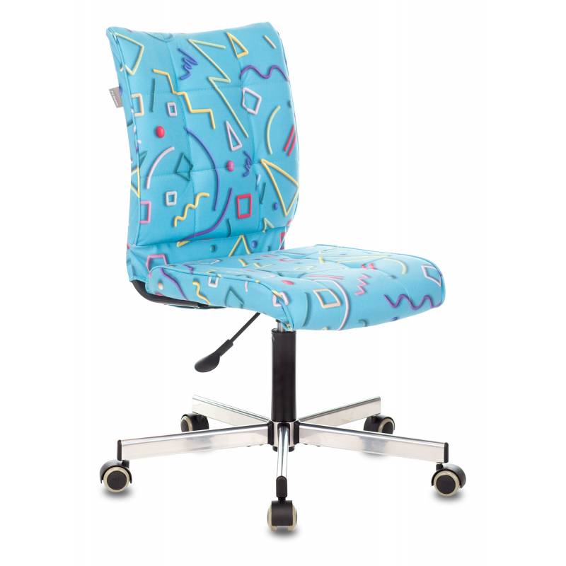 Кресло Бюрократ CH-330M голубой Sticks 06 крестов. металл хром главное фото